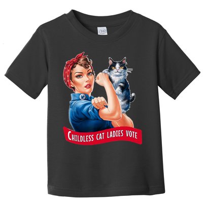 Childless Cat Ladies Vote Rosie The Riveter Toddler T-Shirt
