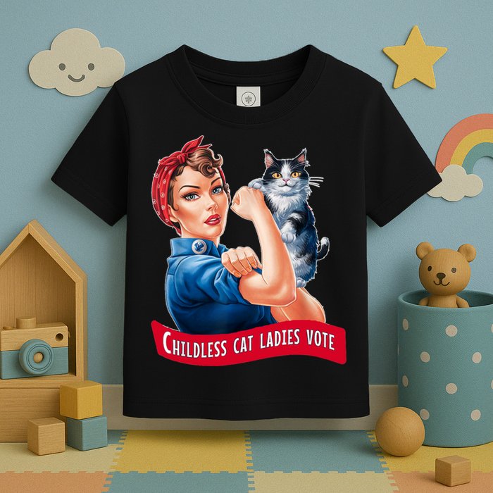 Childless Cat Ladies Vote Rosie The Riveter Toddler T-Shirt