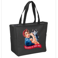 Childless Cat Ladies Vote Rosie The Riveter Zip Tote Bag