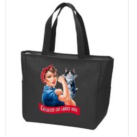 Childless Cat Ladies Vote Rosie The Riveter Zip Tote Bag