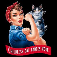 Childless Cat Ladies Vote Rosie The Riveter Zip Tote Bag
