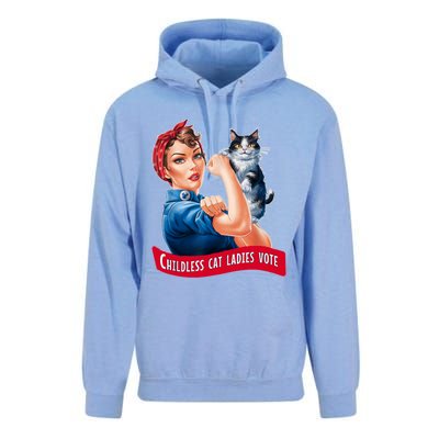 Childless Cat Ladies Vote Rosie The Riveter Unisex Surf Hoodie