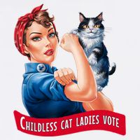 Childless Cat Ladies Vote Rosie The Riveter Garment-Dyed Sweatshirt