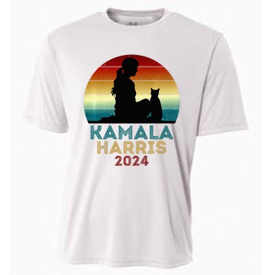 Childless Cat Lady For Kamala Harris President 2024 Election Cooling Performance Crew T-Shirt