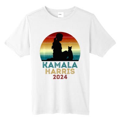 Childless Cat Lady For Kamala Harris President 2024 Election Tall Fusion ChromaSoft Performance T-Shirt