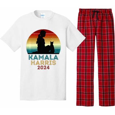 Childless Cat Lady For Kamala Harris President 2024 Election Pajama Set