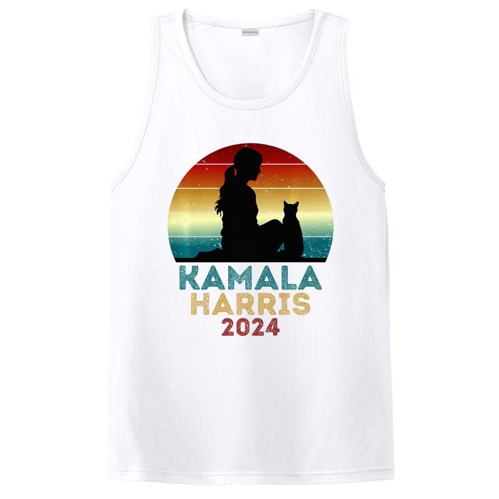 Childless Cat Lady For Kamala Harris President 2024 Election PosiCharge Competitor Tank