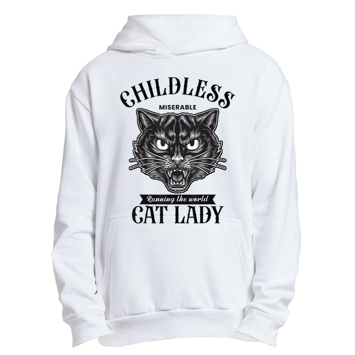 Childless Cat Lady Miserable Childless Cat Lady Kamala 2024 Urban Pullover Hoodie