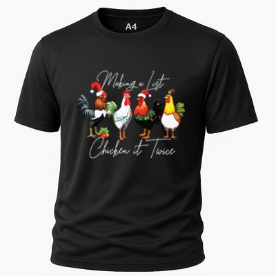 Christmas Chicken Lover Xmas Santa Hat Funny Farm Gift Performance Shirt