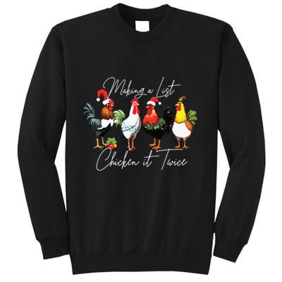 Christmas Chicken Lover Xmas Santa Hat Funny Farm Gift Sweatshirt