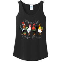 Christmas Chicken Lover Xmas Santa Hat Funny Farm Gift Ladies Essential Tank