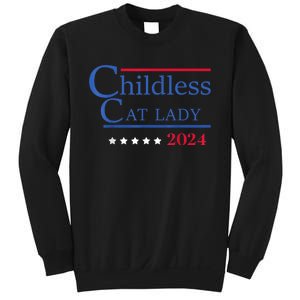 Childless Cat Lady 2024 Ladies Is Voting Kamala Sweatshirt