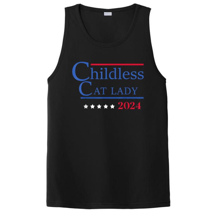 Childless Cat Lady 2024 Ladies Is Voting Kamala PosiCharge Competitor Tank