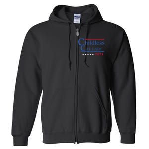 Childless Cat Lady 2024 Ladies Is Voting Kamala Full Zip Hoodie