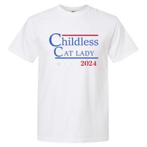 Childless Cat Lady 2024 Ladies Is Voting Kamala Garment-Dyed Heavyweight T-Shirt