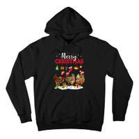 Chicken Christmas Lights Merry Xmas Family Matching Pajama Tall Hoodie