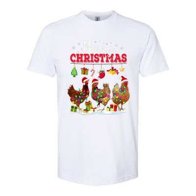 Chicken Christmas Lights Merry Xmas Family Matching Pajama Softstyle CVC T-Shirt