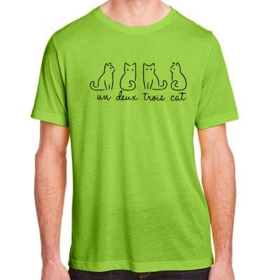 Cute Cat Lover Un Deux Trois Un Deux Trois Cat Adult ChromaSoft Performance T-Shirt