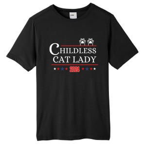 Childless Cat Lady 2024 Tall Fusion ChromaSoft Performance T-Shirt