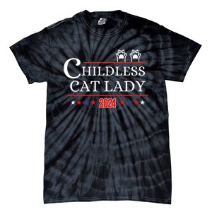 Childless Cat Lady 2024 Tie-Dye T-Shirt