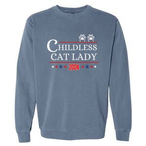 Childless Cat Lady 2024 Garment-Dyed Sweatshirt