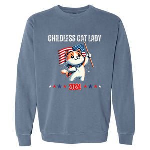 Childless Cat Lady Childless Cat Lady Kamala 2024 Garment-Dyed Sweatshirt