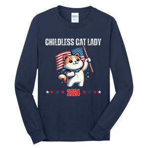 Childless Cat Lady Childless Cat Lady Kamala 2024 Tall Long Sleeve T-Shirt