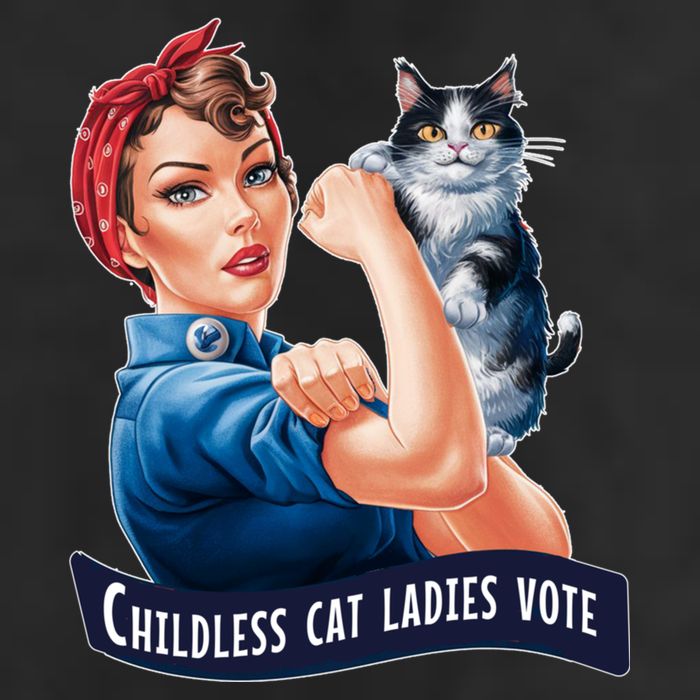 Childless Cat Ladies Vote Rosie The Riveter Cool Comfort Performance Bucket Hat