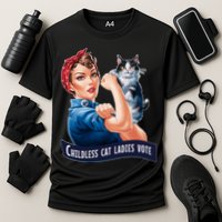 Childless Cat Ladies Vote Rosie The Riveter Cooling Performance Crew T-Shirt