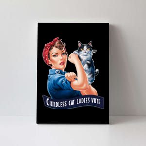 Childless Cat Ladies Vote Rosie The Riveter Canvas