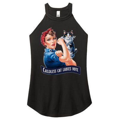 Childless Cat Ladies Vote Rosie The Riveter Women’s Perfect Tri Rocker Tank