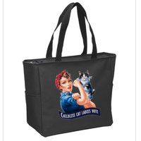 Childless Cat Ladies Vote Rosie The Riveter Zip Tote Bag