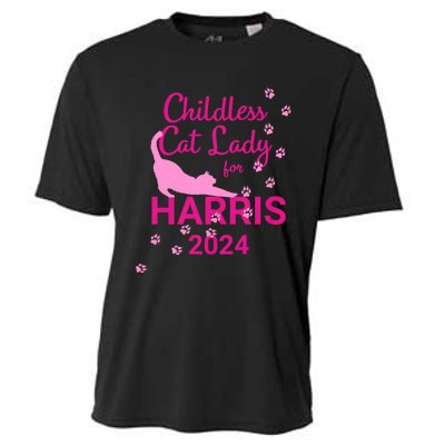 Childless Cat Lady For Harris 2024 Cooling Performance Crew T-Shirt