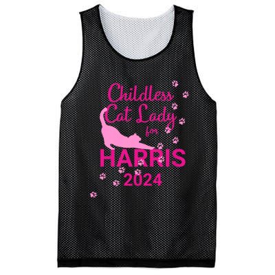 Childless Cat Lady For Harris 2024 Mesh Reversible Basketball Jersey Tank