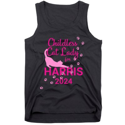 Childless Cat Lady For Harris 2024 Tank Top