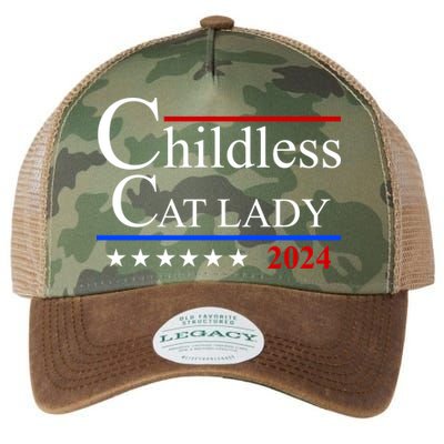 Childless Cat Lady 2024 Funny Kamala Harris Legacy Tie Dye Trucker Hat