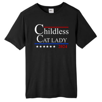 Childless Cat Lady 2024 Funny Kamala Harris Tall Fusion ChromaSoft Performance T-Shirt