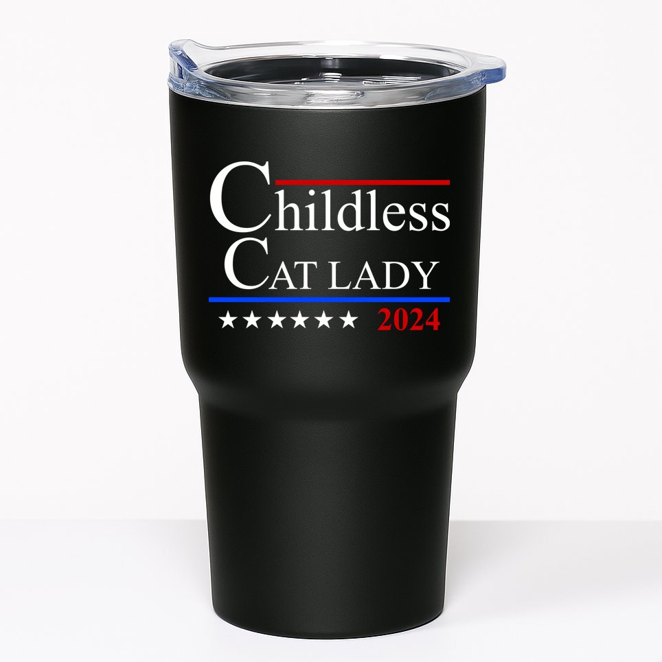Childless Cat Lady 2024 Funny Kamala Harris Tumbler