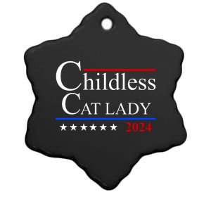 Childless Cat Lady 2024 Funny Kamala Harris Ceramic Star Ornament