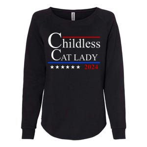 Childless Cat Lady 2024 Funny Kamala Harris Womens California Wash Sweatshirt