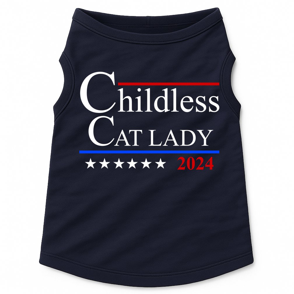 Childless Cat Lady 2024 Funny Kamala Harris Doggie Tank