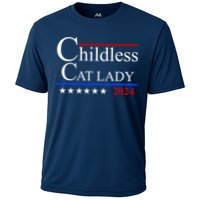 Childless Cat Lady 2024 Funny Kamala Harris Cooling Performance Crew T-Shirt