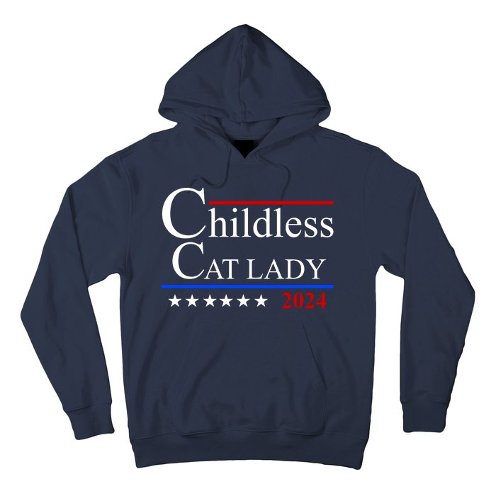 Childless Cat Lady 2024 Funny Kamala Harris Hoodie