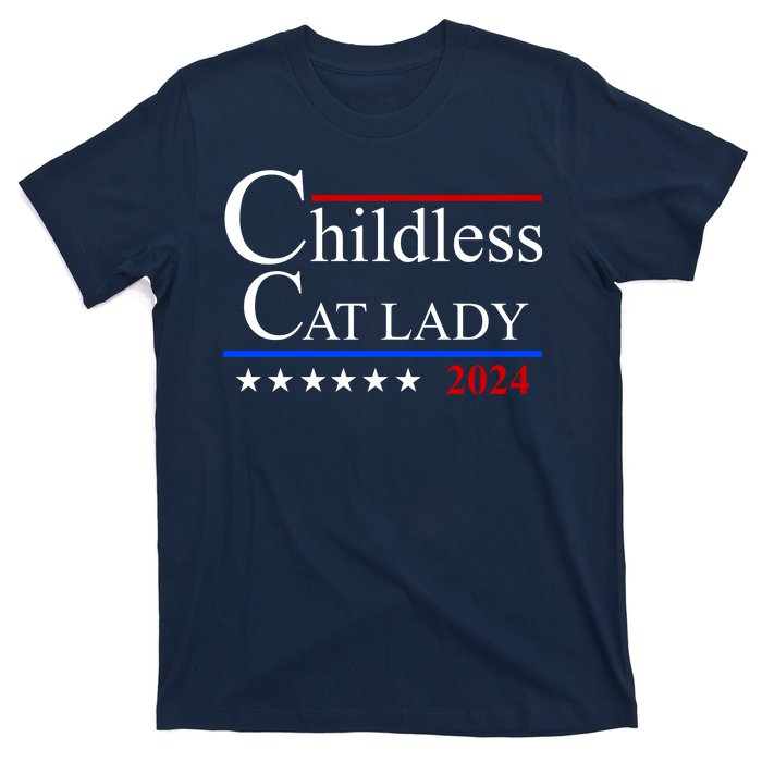 Childless Cat Lady 2024 Funny Kamala Harris T-Shirt