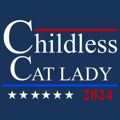 Childless Cat Lady 2024 Funny Kamala Harris T-Shirt