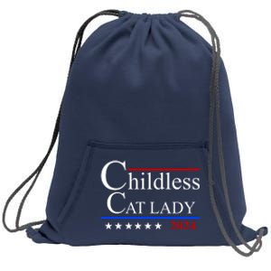 Childless Cat Lady 2024 Funny Kamala Harris Sweatshirt Cinch Pack Bag