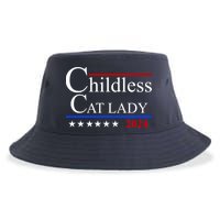 Childless Cat Lady 2024 Funny Kamala Harris Sustainable Bucket Hat