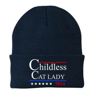 Childless Cat Lady 2024 Funny Kamala Harris Knit Cap Winter Beanie