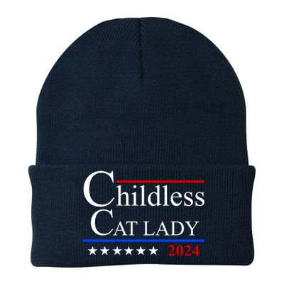 Childless Cat Lady 2024 Funny Kamala Harris Knit Cap Winter Beanie