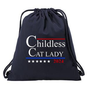 Childless Cat Lady 2024 Funny Kamala Harris Drawstring Bag